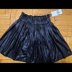 Zara Black Leather skirt